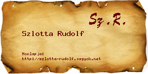 Szlotta Rudolf névjegykártya
